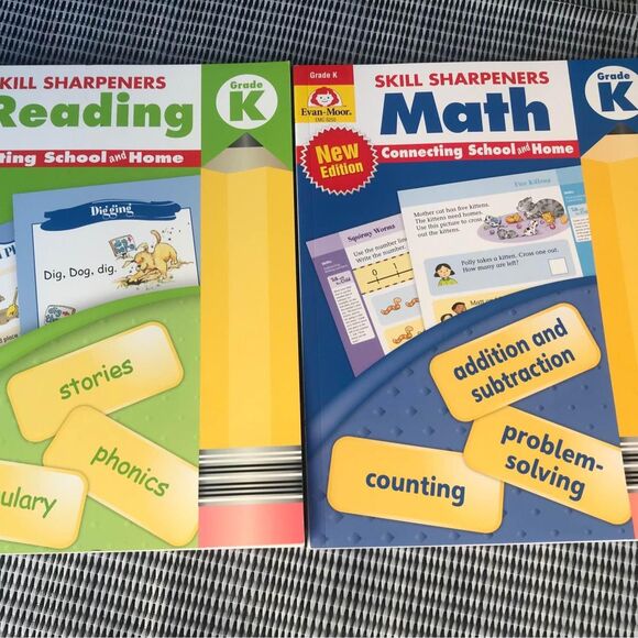 Kindergarten Preschool Homeschool kids workbooks Reading Math & more, total of 4 - Picture 4 of 10